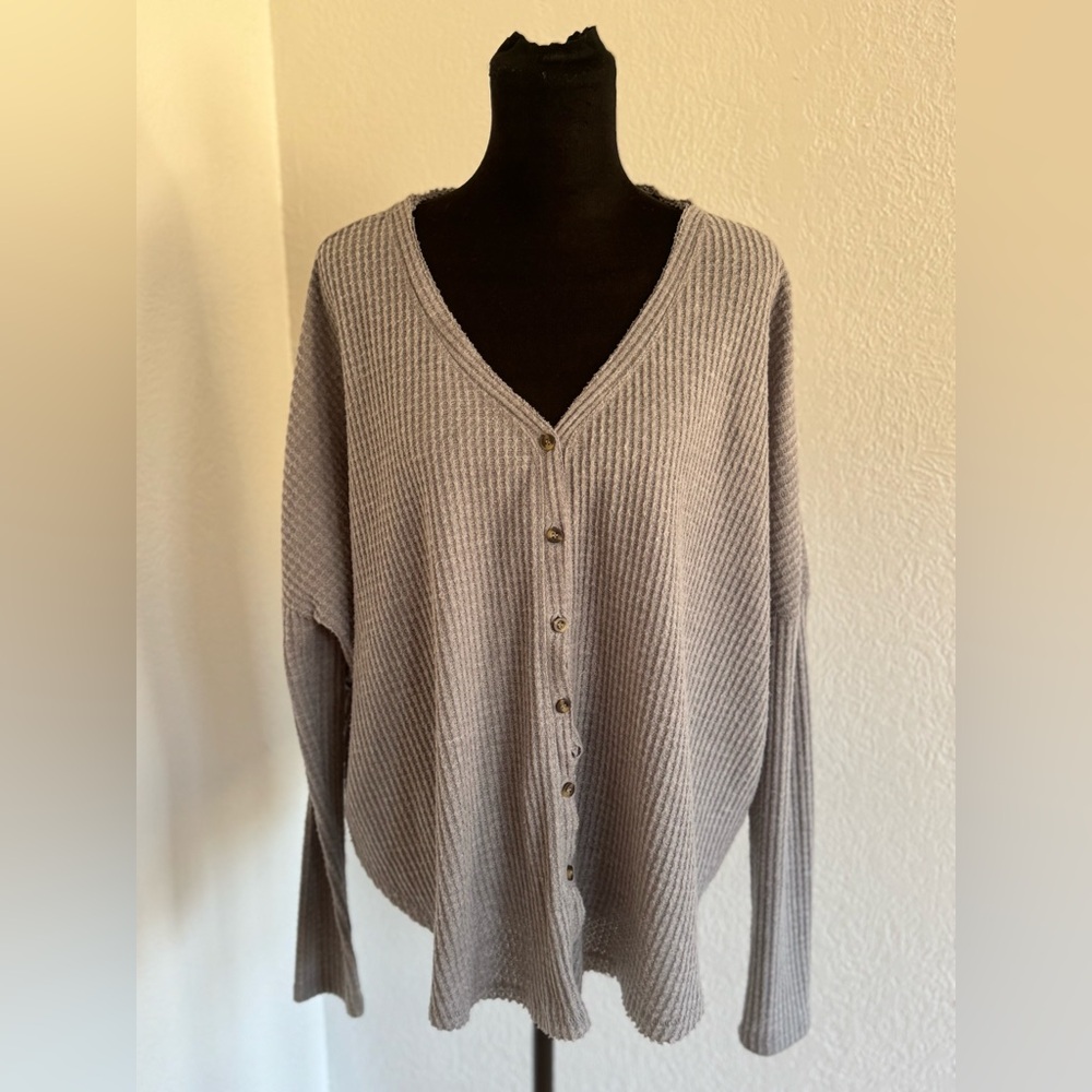 Urban Outfitters Gray Button-Up Sweater Size Small
